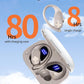 PocBuds Bluetooth Headphones Wireless Earbuds 80hrs Playtime Wireless Charging Case Digital Display Sport Ear Buds with Earhook Deep Bass IPX7 Waterproof Over-Ear Earphones for Phone Laptop Beige
