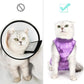 Cat Recovery Suit for Male and Female Surgical Post Surgery Soft Cone Onesie Tie Dye Cats Shirt Clothes Neuter Licking Protective Diapers Outfit Cover Kitten Spay Collar Alternative(Purple, S)
