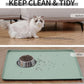 Waterproof Pet Feeding Mat with High Raised Edges, Heavier and Thicker Placemats for Cat Dog Water Bowl with BPA Free, Dogs Cats Food Mats for Messy Drinkers to Prevent Spill and Protect Floors