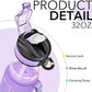 Hyeta 32 oz Water Bottles with Times to Drink and Straw, Motivational Water Bottle with Time Marker, Leakproof, Drinking Sports Water Bottle for Fitness, Gym and Outdoor