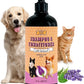 POM Pets 2-in-1 Organic Dog Shampoo & Conditioner – Itchy Skin Relief, Dog Deshedding, Detangles Fur, Cat Shampoo, Paw Cleaner for Dogs, Natural Coat Defense Formula