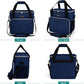 BAGLHER Dog Travel Bag, Pet Travel Bag (ALL Pet Travel Supplies), With 2 Pet Food Containers and 2 Collapsible Silicone Bowls; Essential Kits for Pet Travel Dark Blue