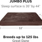 Furhaven Orthopedic Dog Bed for Large Dogs w/ Removable Bolsters & Washable Cover, For Dogs Up to 125 lbs - Quilted Sofa - Toasted Brown, Jumbo Plus/XXL