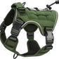 Heavy-Duty Tactical Dog Harness for Large Dogs, No Pull Adjustable Reflective Pet Vest with Molle System, K9 Military-Grade Control for Service Training, Outdoor & 10+ Breeds, Green, Small