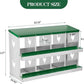 8 Hole Chicken Nesting Box with Roll Out Egg Tray, Rustproof & Ventilated Chicken Laying Boxes for Hens, Chickens, Ducks | Easy-Clean Poultry Coop Accessories