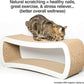 PetFusion Jumbo Cat Scratcher Lounge, White. 39 x 11 x 14 inch 4 Cardboard Scratching Surfaces and 2 Levels, Scratch, Play, Perch, and Hide100% Recyclable Cardboard Cat Lounge