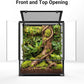 Oiibo 18" x 18" x 24" Glass Reptile Terrarium, Knock-Down Rainforest Reptile Habitat Tank with Front Opening Doors & Top Screen Ventilation, 30 Gallon Vertical Terrarium