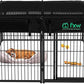 FXW Homeplus Unleashed Indoor Dog Playpen - Stress-Free and Safe Play, Heavy Duty 32 Inch 8 Wire Panels with Playpen Cover for Small and Medium Dogs, Black│Patented