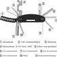 Bicycle Tire Repair Tool Kit with Stainless Steel Tools, Portable Bike Tire Patch Repair Set for Mountain/Road Bikes