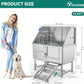 YITAHOME Professional Dog Bathtub 50in, Stainless Steel 304 Dog Bathing Station for Home, Pet Grooming Tub w/Right Stairs, Faucet, Floor Grate, Pet Washing Station for Large, Medium, Small Pets