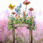 Personalized Cute Fairy Metal Sign with Stake,Custom Gardener Family Name Signs Outdoor Decor,Customized Butterfly Gardening Gifts for Mother,Flowers Plaques Decorate for Garden Patio Lawn Porch Yard