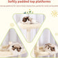 Hey-brother Cat Tree Tower, Scratching Posts with a Extended Part, Wide Platforms, Cozy Condos, Hammocks, Sisal Columns and Ball for Indoor Cats, 70.1 Inches, Beige MPJ038M
