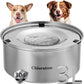 Dog Water Bowl No Spill,3L/101oz Large Spill Proof Water Bowl for Dogs, Stainless Steel Slobber Stopper Slow Drinking Dog Bowl Anti Splash Pet Water Dispenser for Messy Drinkers