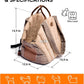 Dog Travel Bag | Cat Carrier | Small Pet Taxi | Lightweight Soft-Sided Tote, Car-Seat Compatible, Washable, 6–20 lb | Vegan Materials | Brown