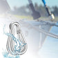 200PCS 2" Spring Snap Hook Carabiners, 3/16" Heavy Duty Galvanized Steel Carabiner Clips, 220lbs Capacity M5 Spring Clips Keychain for Hammock Swing,Dog Leashes, Water Bottle and Outdoor Activities