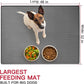 48" x 32" Largest Pet Food Mat, XXXL Silicone Dog Mats for Food and Water, Nonslip Pet Feeding Mats for Floors,Dog Cat Bowl Mat with Raised Edges, Lake Blue