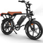 V8 Electric Bike for Adults, 20'' Fat Tire E Bike with Powerful Motor 48V 15Ah Removable Battery, 7-Speed Gears, 2 Seater E-Bike, Ebike Moped Style for Mountains, Snow, Sand, Road