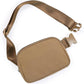 ODODOS Unisex Mini Belt Bag with Adjustable Strap Small Fanny Pack for Workout Running Traveling Hiking, Caramel