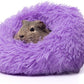 Paw Inspired Furr-O Burrowing Pet Bed with Zip-On Spandex and Fleece Bottoms for Guinea Pigs and Other Small Animals, Cozy Carrier, Hideout Enrichment Toy, Cage Accessories (Purple)