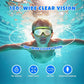 Swim Goggles for Kids 3-15 with Earplugs Large Frame Anti-Fog/UV Swimming Goggles for Boys Girls Toddler 2PCS
