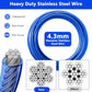 Heavy Duty Dog Tie Out Cable and Stake,30FT Rust Proof Dog Leads Cable for Yard with Swivel Hook,360°Swivel Spiral Dog Stake&Chain Up to 200 lbs,Removable Ground Anchor for Outdoor Beach Camping