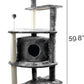 Furhaven 59.8" Tall Cat Tree for Indoor Cats, Ft. Sisal Scratching Posts, Condo, & Toys - Tiger Tough Platform House Interactive Playground Tower - Gray, One Size