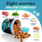 Hemp Cat Calming Treats for Stress & Anxiety Relief - Cat & Kittens - Melatonin - Storm Anxiety, Сomposure, Grooming, Separation, Veterinary Visits, Travel Care - Calming Aid with Hemp Oil - 135 Chews
