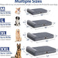 Bark Alley Jumbo Memory Foam Orthopedic Bed - Waterproof Washable Cover, Perfect for Medium, Large, and Extra Large Dogs, Sofa and Couch