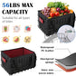 Bike Basket Rear, Folding Bicycle Basket with Removable Waterproof Liner Bag, Rear Bike Cargo Rack, Bike Accessories Frame Basket for Adult Women Men Carrying Dogs,Pet,Grocery,Quick Release Design