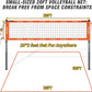Portable Outdoor Volleyball Net Set System for Backyard Beach with Heavy Duty Poles, Durable Net, PU Volleyball & Pump, Carry Bag