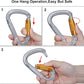 Auto Locking Rock Climbing Carabiner Clips, Heavy Duty Asymmetrical Carabiner Connector Used for Rappelling Rescue Outdoor Climbing, Mountaineer, Hammock, Camping