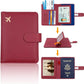 Melsbrinna Rfid Passport Holder for Travel women/Men, Cute Passport Wallet Rfid Blocking Card Slots, Rfid Passport Cover/CaseTravel Wallet, Passport Book Holder (1, Red3)