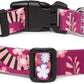 Mercano Adjustable Dog Collar - Special Design Patterns, Soft Nylon Comfortable Durable Pet Collar for Small Medium Large Dogs (M, Colorful Flower)