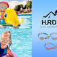Kids Swim Goggles, Swimming Goggles for Kids with Nose Clip, Earplugs, Nose Bridge for Age 3-15