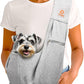 Tomkas Small Dog Sling Carrier - Zipper Pocket & Classic Strap - for 3-10 lbs Pets(Grey)