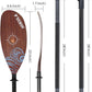 Adjustable Kayak Paddle with Carbon Shaft and PP Blade Available in 220-230/220-240/230-250cm Floating Lightweight Kayak Oars with Original Pattern