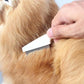 Pet Grooming Comb - 2-in-1 Multifunctional Stainless Steel Comb for Flea, Tear Stain Removal, and Dehairing Dogs and Cats' Face, Paws, and Body