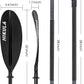 Adjustable Kayak Paddle with Carbon Shaft and PP Blade Available in 220-230/220-240/230-250cm Floating Lightweight Kayak Oars with Original Pattern