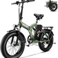 1000W Folding Electric Bike, 48V 20AH Large Removable Battery E Bike,30+MPH, 80 Miles Max Range, 20" Fat TireElectric Bike for Adults, Adult Electric Bicycles for CommuteBeach Snow