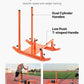 VEVOR Weight Sled, Steel Power Sled, Fitness Strength Training Sleds for Athletic Exercise Speed Improvement, Workout Fitness Equipment with Handle, Compatible with 1/2 in Weight Plates, Orange