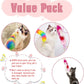 2 Pack Cat Wand Toy, Rainbow Cat Feather Toys with Bells, Teaser Wand with Soft Furry Tail, Interactive Toys for Indoor Cats & Kitten & Kitty