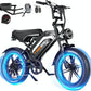 V20 4.0 Electric Bike for Adults,28/30Mph Max Speed,48V15.6Ah Battery,25-68 Miles Max Range, Dual Hydraulic Brakes Ebike,Turning Light, Electric Bike for Commute/Offroad/Rain/Snow Riding.