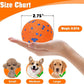 Dog Balls for Aggressive Chewers, Indestructible Bouncy Floating Balls for Training Dog Catch and Fetch, Sturdy Solid Tennis Ball Toys for Large Medium Small Dogs - 2.75in - Orang&White - 2pcs