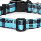 Mercano Adjustable Dog Collar - Special Design Patterns, Soft Nylon Comfortable Durable Pet Collar for Small Medium Large Dogs (M, Blue Plaid)
