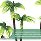 Plastic mini Palm Tree, Green Palm Tree Coconuts Topper Scale Scenery Miniature Figurines Micro Aquarium Plant Building Model Landscape