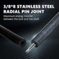 Carbon Fiber Pool Cue Stick, 12.4mm 8-Layer Tip Low Deflection Pool Cue Professional Pool Sticks for Adults with Pro Taper Cue Shaft 3/8 x 8 Joint Pin
