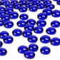 FUTUREPLUSX 1LB Blue Flat Glass Marbles, Premium Dark Blue Aquarium Rocks Fish Tank Gravel Stones Bulk Pebbles Decorative Beads for DIY Crafts Vase Fillers Table Scatter Decor