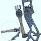 AMEYXGS Archery Bow Stabilizer for Compound Bow, 3K Carbon Fiber 6", 8", 10", 12" 15" Rods, Damping System, Weights Kit, Single Side V-Bar Mount,Quick Disconnect