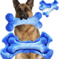 Magicorange Tough Dog Toys, Chew Toys for Aggressive Chewers, Dog Bone Toy Nylon Almost Indestructible Dogs Toy for Teeth Cleaning and Training (Blue)