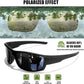 Polarized Sports Sunglasses Men UV400 Protection Lightweight Wrap Around Goggles for Cycling Fishing Driving Running